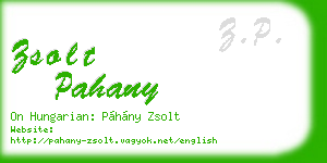 zsolt pahany business card