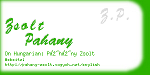 zsolt pahany business card